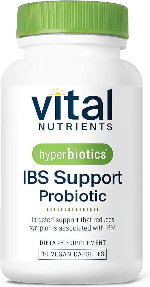Hyperbiotics Vital Nutrients IBS Probiotic | Reduce Symptoms of IBS* | Clinically Studied Vegan probiotic for IBS Relief from Bloating, Gas, Diarrhea