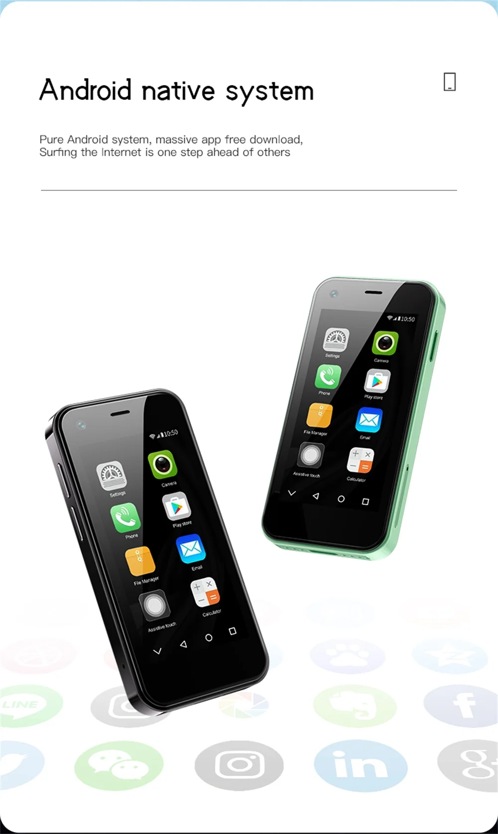 Super Mini Student Smartphone 3G SOYES XS13 Android 6.0 Portable Small Mobile Phone 2.5'' Dual Sim 1GB 8GB Backup Cellphone Lightweight 500mAh 5MP