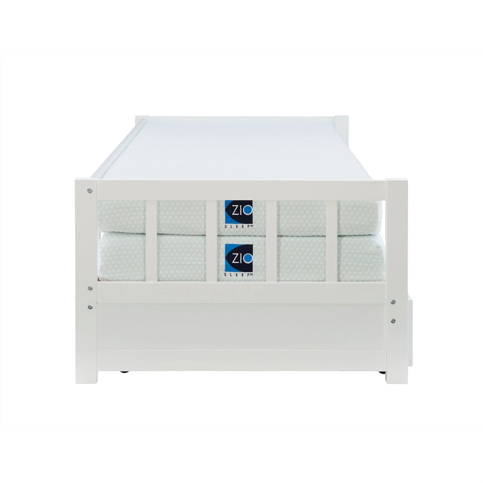 Linon Macey Wood Storage Trundle Daybed in White