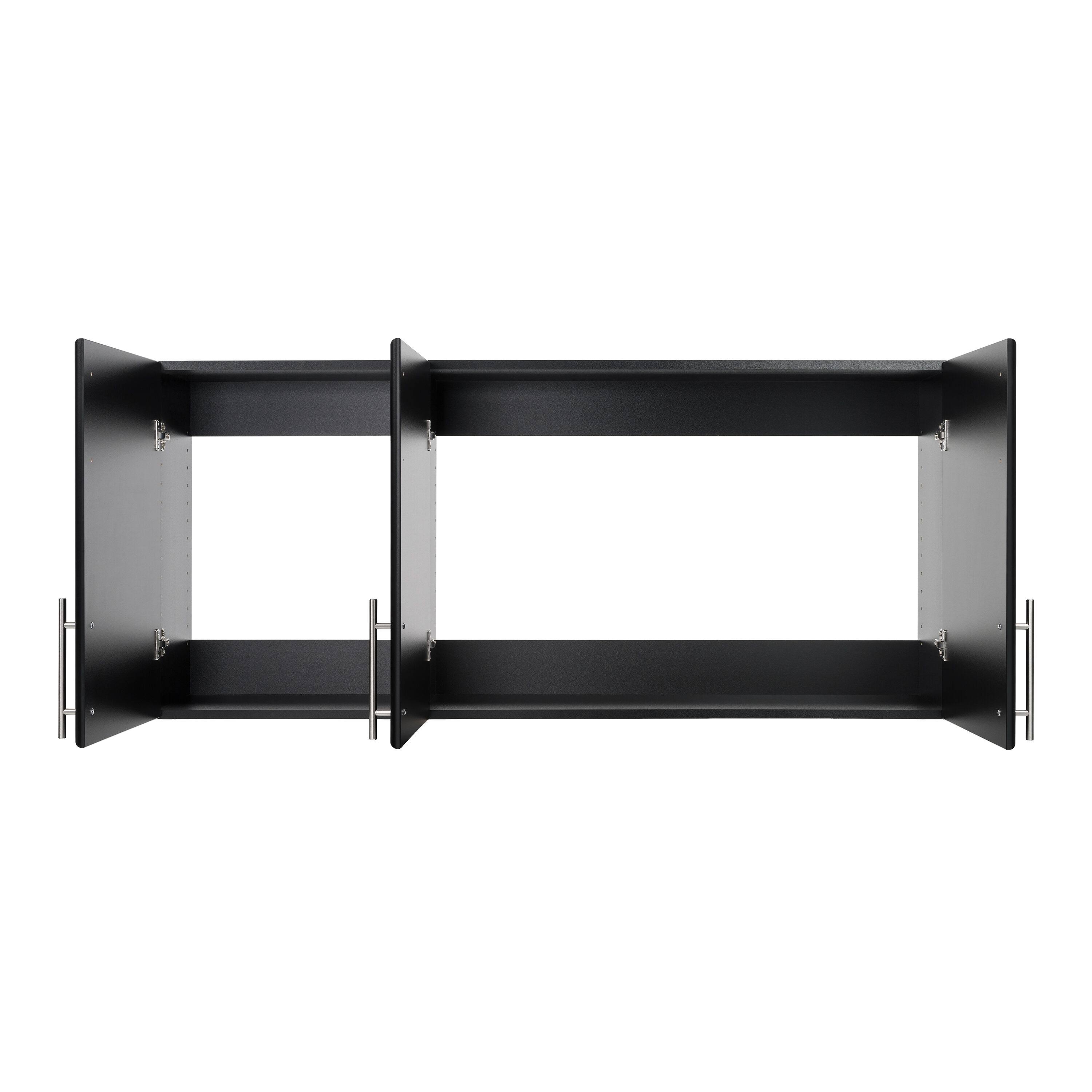 Prepac Elite Wall Cabinet, Black, 54x22