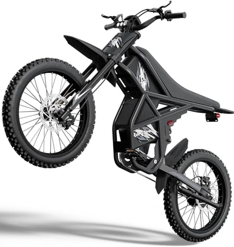 GT73 PRO/GT73 Ebike for Adults, 50MPH 60V 3000W / 37MPH 48V 2400W Eectric Dirt Bike, 36.4AH Dual Battery Dirtbike Up to 85 Miles, 25" Motorcycle Tire