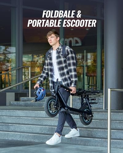 URBANMAX X2 Electric Scooter for Adults with Basket, 12" Adult Electric Scooters for Teens with Max 20 Miles & 18.6MPH Power by 550W