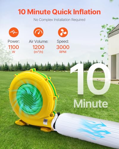 VEVOR Inflatable Nightclub, 26.2 x 19.7 x 13.1 Ft, Blow up Party Tent with Disco Lights & 1100W Blower, Large Inflatable Night Club Tent for Adults