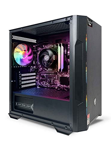NSXGAMING Nova Desktop Gaming Computer (AMD Ryzen 5 5600G, 16GB 2 * 8 GB DDR4 3600, 512Gb M2 NVME SSD, RGB Fans, W11 64-bit Ready, Wify Ready