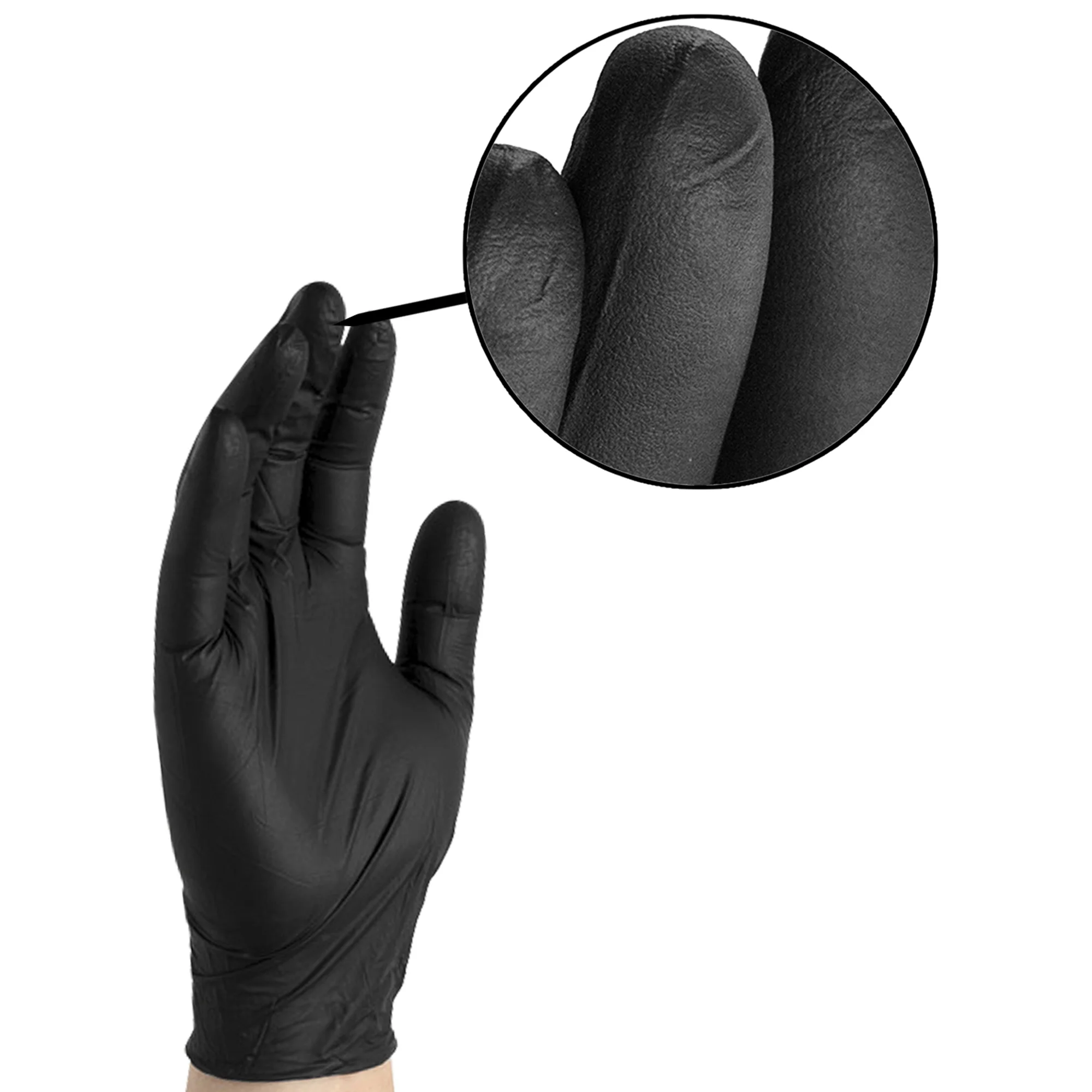Gloveworks Nitrile Latex-Free Industrial Gloves, Large, Black, 1000 Per Case