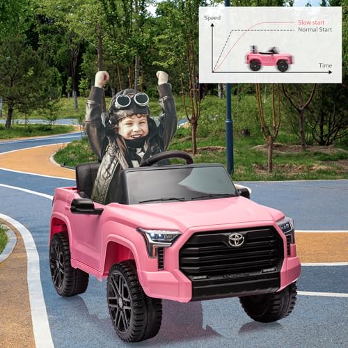 IDEALHOUSE Electric Car for Kids, 12v Ride on Truck Car, Ride-on Toys for Boys/Girls, Off-Road Kids Pickup Car with Remote Control, Spring Suspension