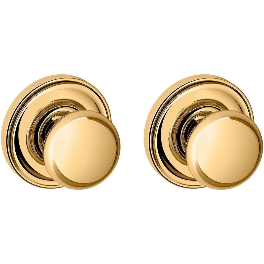 Baldwin Estate Knob 5048 Rose Passage Set 2-3/8x22 BS Polished Brass