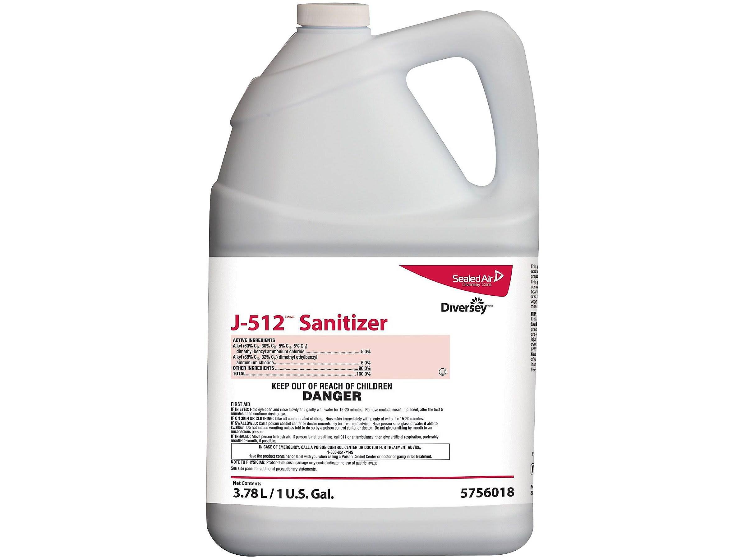J-512 - Sanitizer - liquid - jerrycan - 1 gal (pack of 4)