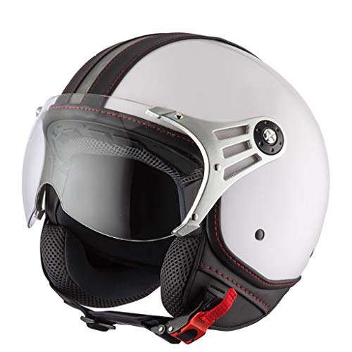 Adult Motorcycle Helmet,Retro Open Face Helmet