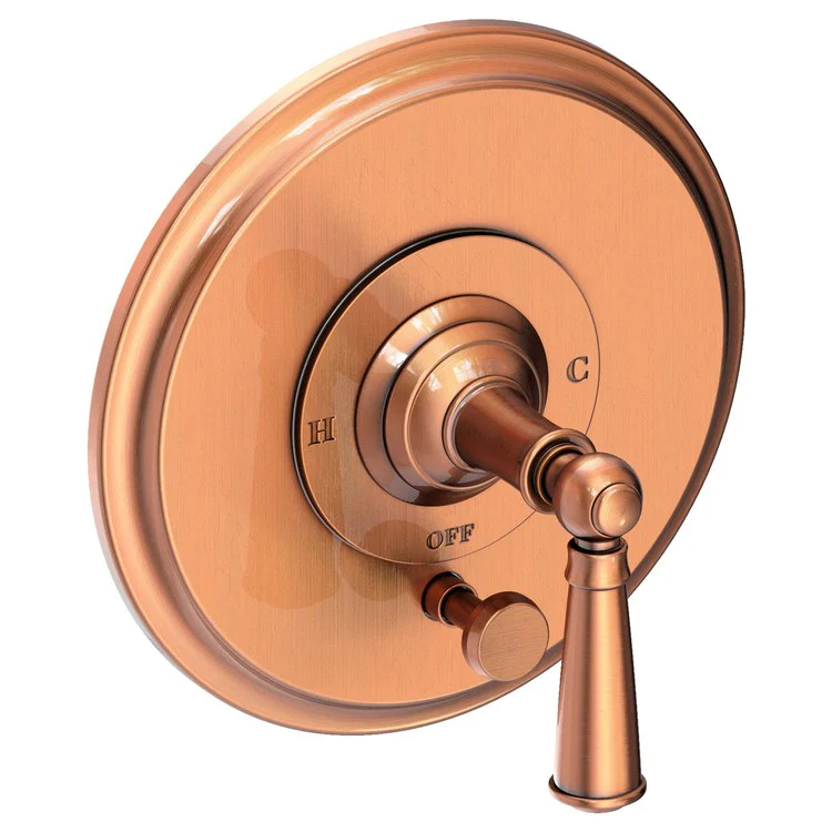 Aylesbury Pressure Balance Tub/Shower Valve Trim Only with Lever Handle - Polished Gold PVD