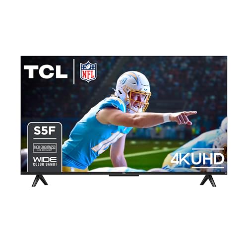 TCL 55-Inch Class S5 UHD 4K LED Smart TV with Fire TV (55S551F, 2024 Model), Dolby Vision, HDR PRO+, Dolby Atmos, Alexa Built-in with Voice Remote