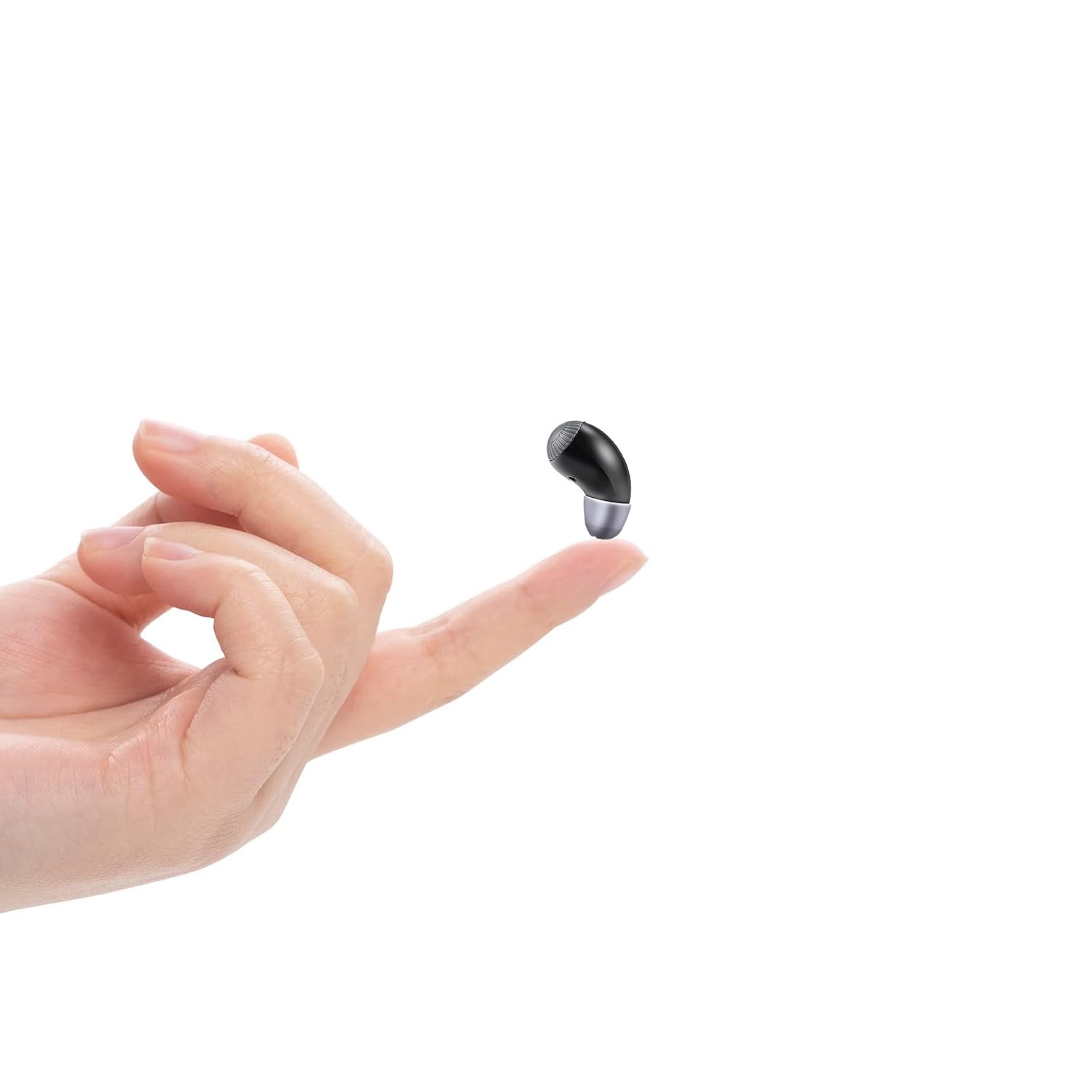 A Pair of Rechargeable Invisible Hearing Amplifier Device In-Ear Sound Amplifier Enhancer Mini Invisible Personal Sound Amplify Product in Ear Canal