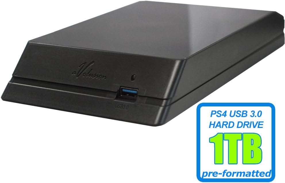 Avolusion HDDGear 1TB (1000GB) 7200RPM 64MB Cache USB 3.0 External PS4 Gaming Hard Drive (PS4 Pre-Formatted) - PS4, PS4 Slim, PS4 Slim Pro