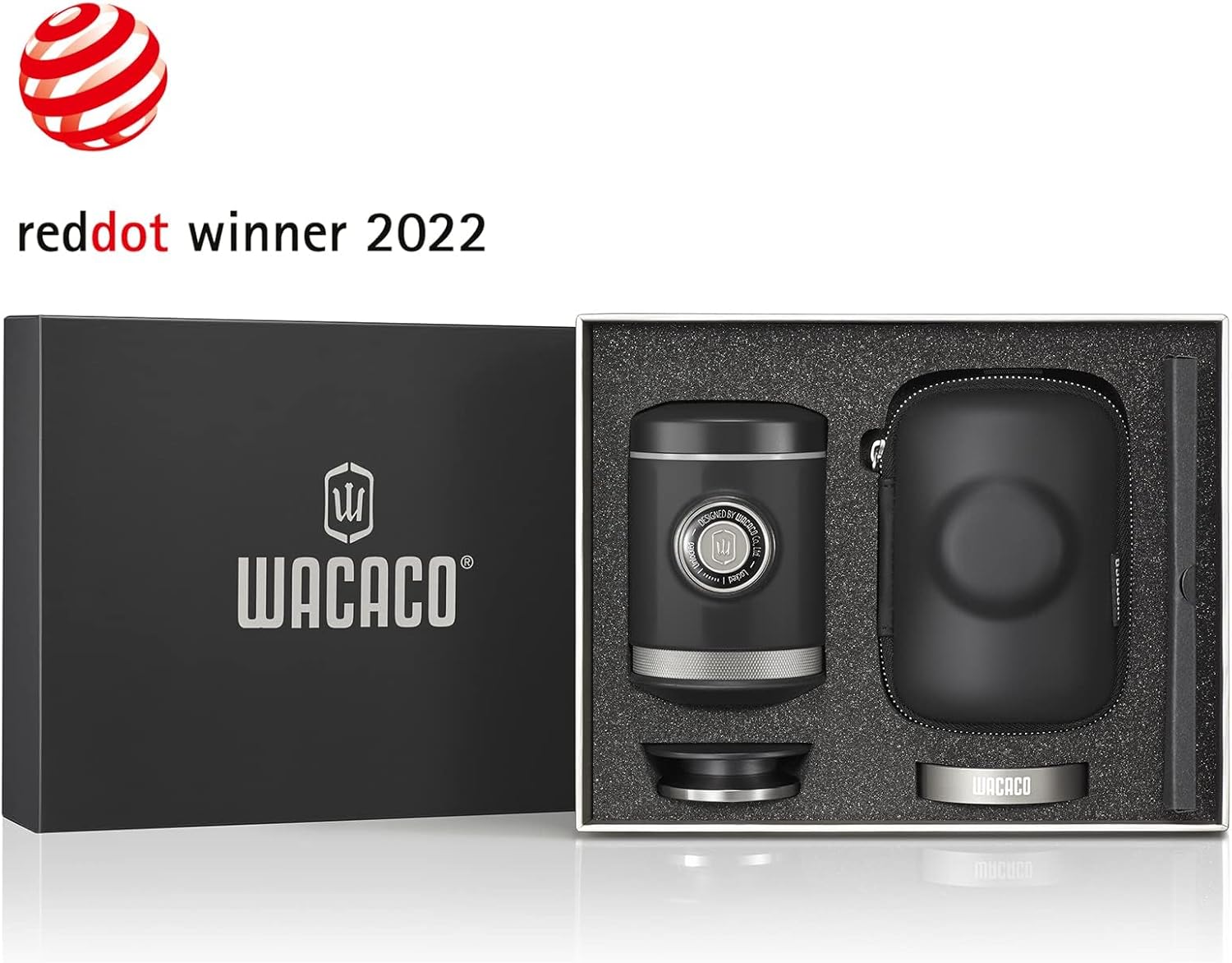 WACACO Picopresso Portable Espresso Maker Bundled with Protective Case, Pro-level Specialty Coffee Machine, Compatible Ultra-fine Grind