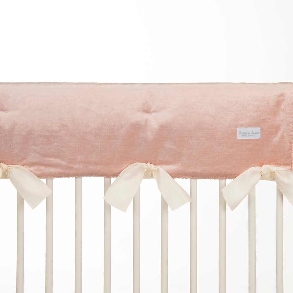 Glenna Jean Anastasia Cream Crib Rail Protector-Long