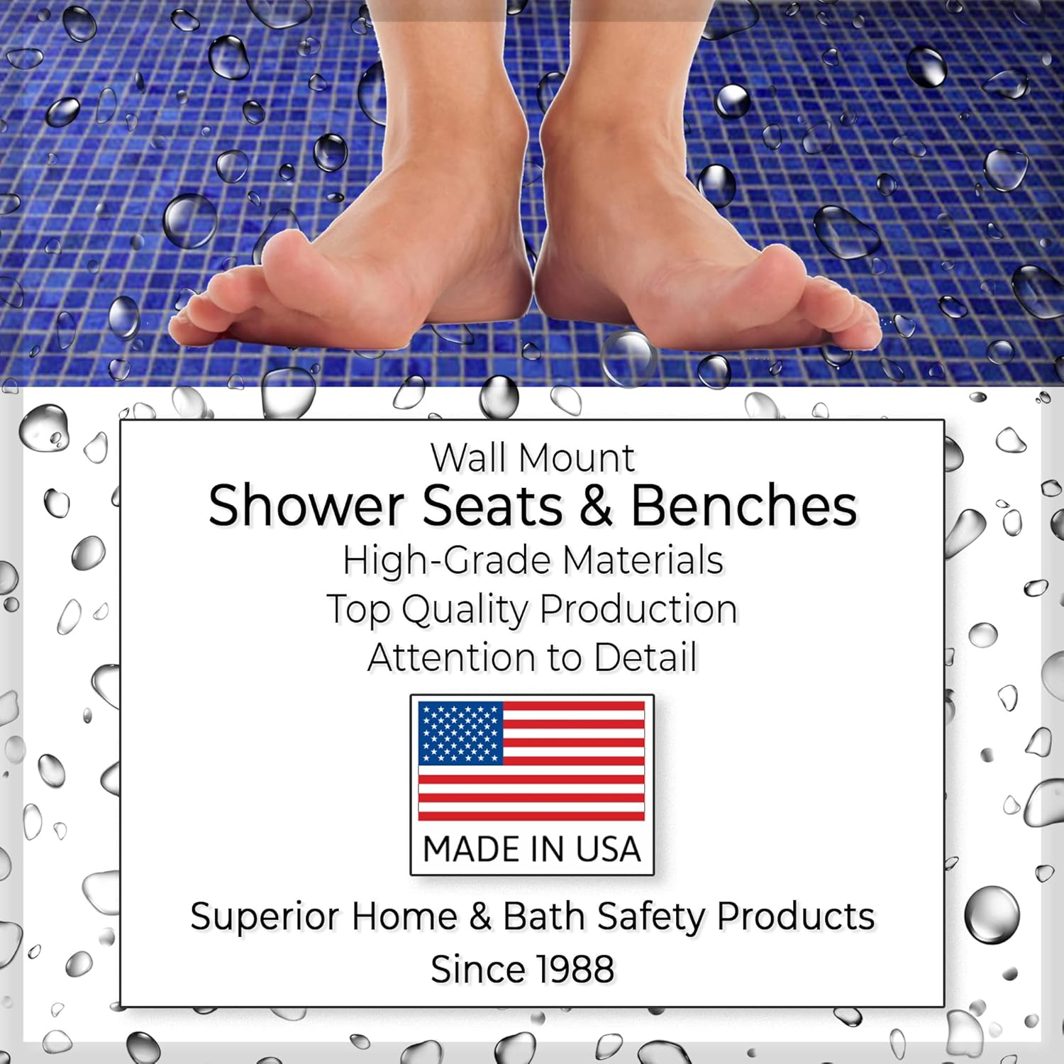 Fold Down Bathtub Seat for Adults by Grab Bar Specialists