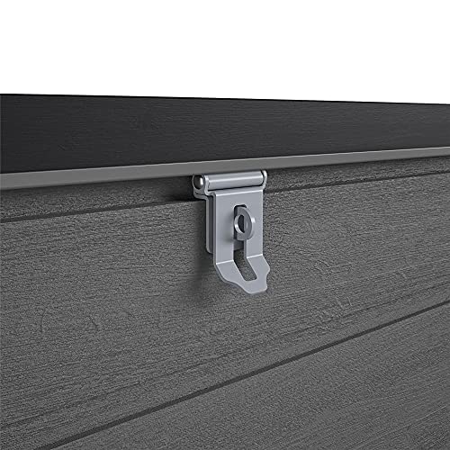 Cosco Outdoor Living 88180BGY1E Cosco Outdoor Patio Storage, Extra Large, 180 Gallons, Charcoal Deck Box, Black/Gray