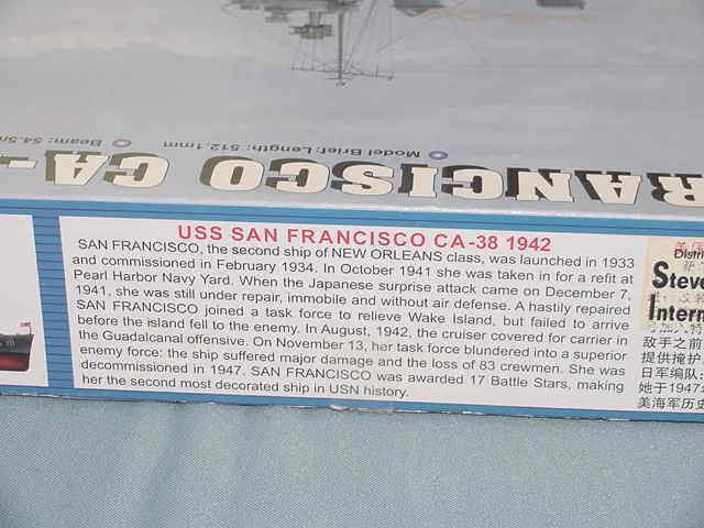 Trumpeter 1/350 05309 USS San Francisco CA-38 1942