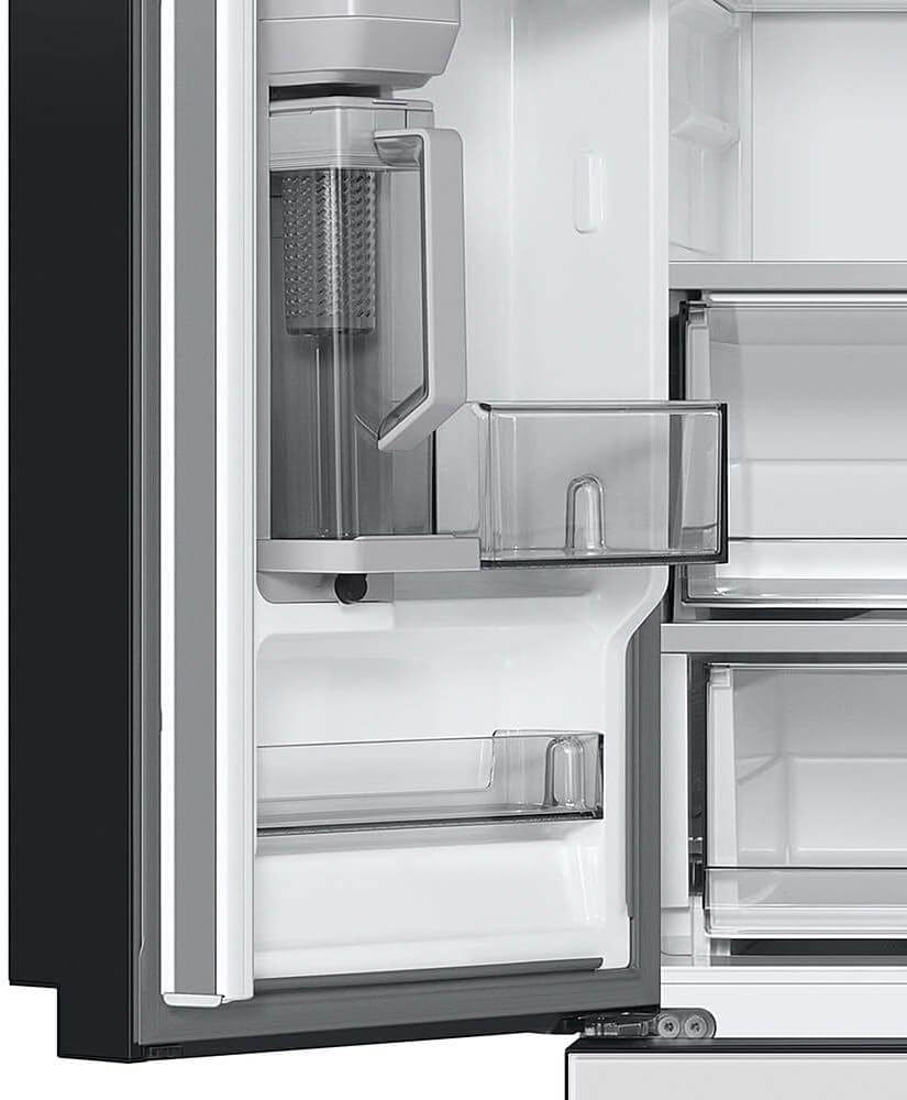 SAMSUNG RF24BB620012 24 Cu. Ft. Bespoke White Glass 3-Door French Door Counter-Depth Refrigerator