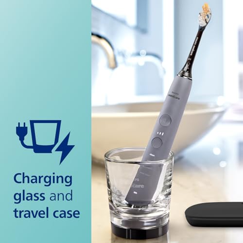 Philips Sonicare DiamondClean Smart 9300 Electric Toothbrush, Sonic Toothbrush with App, Pressure Sensor, Brush Head Detection