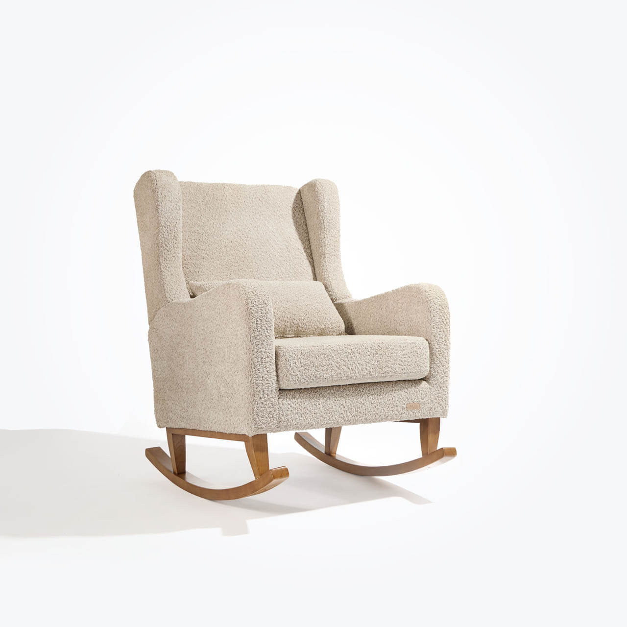 Tutti Bambini Harper Wingback Rocking Chair and Footstool – Teddy Mushroom