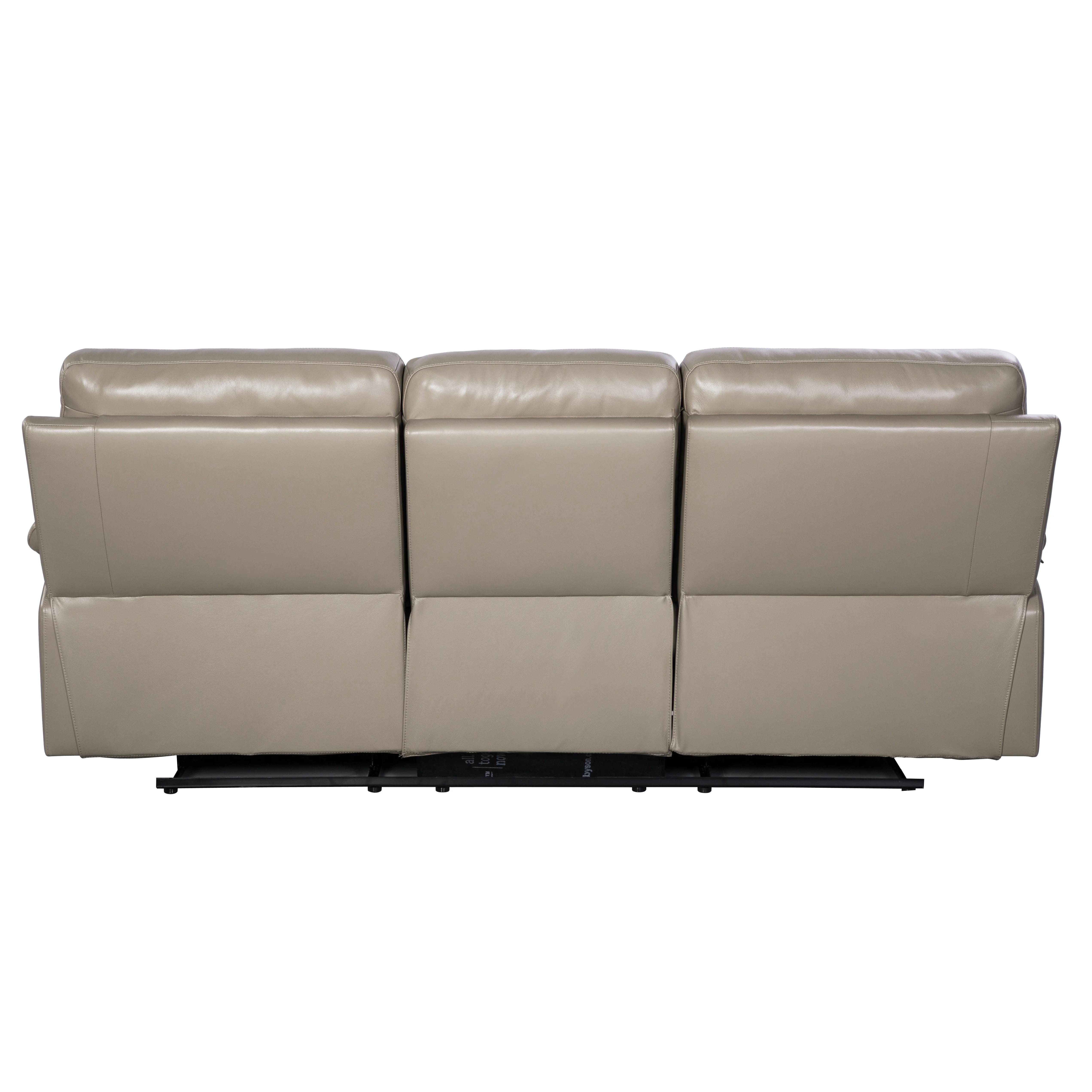Abbyson Clark Leather Reclining Sofa, Beige