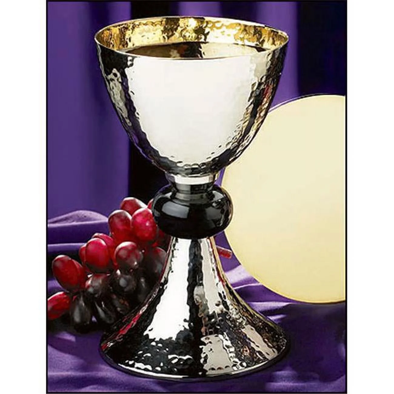 Christian Brands Church Supply NS681 Hammered Chalice with Paten - Radiant Selections
