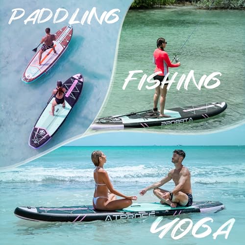 11'6"x35" Inflatable Paddle Board, 450lbs Extra Wide Stand Up Paddleboard for Adults with Premium SUP Accessories Kit & Backpack