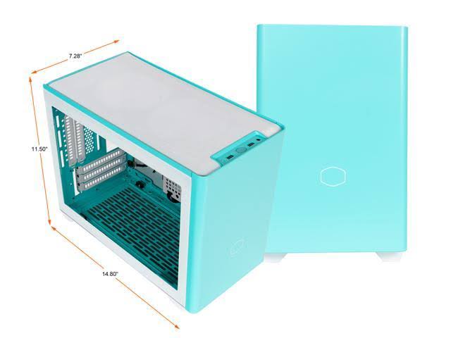 Cooler Master MasterBox NR200P Mini-ITX Caribbean Blue Computer Case