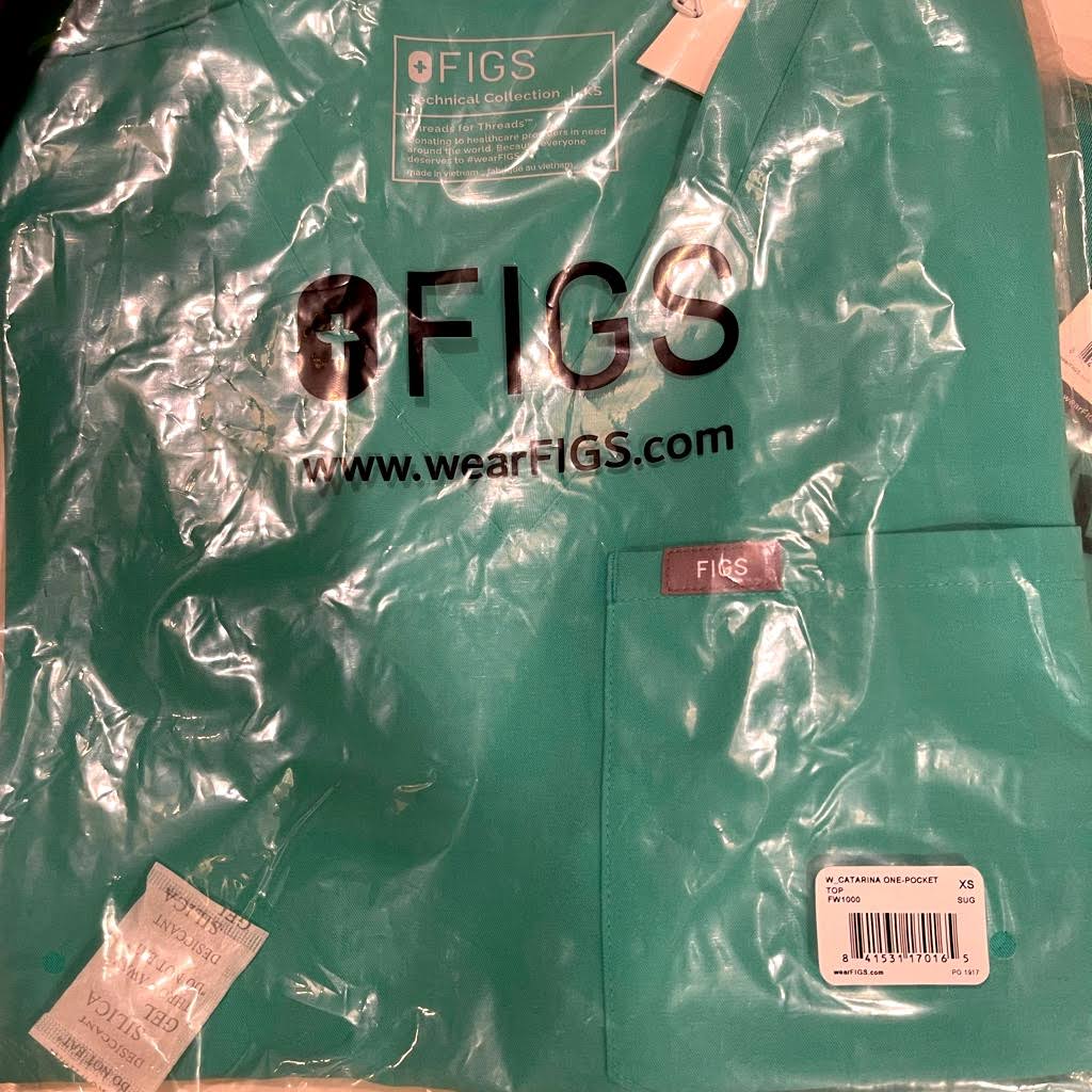 Figs Other | Xs Surgical Green One Pocket Scrub Top | Color: Blue/Green | Size: Xs | Auttummnnn&s Closet