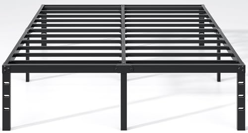 Metal Bed Frame-Simple and Atmospheric Metal Platform Bed Frame, Storage Space Under The Bed Heavy Duty Frame Bed, Sturdy Queen Size Bed Frame