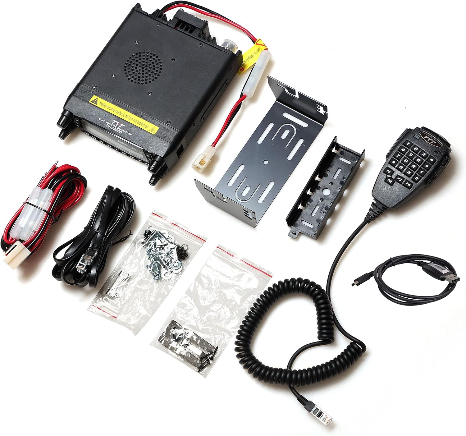 TYT TH-9800D Plus Version Quad Band Cross-Band 50W Mobile Transceiver Vehicle Radio Amateur Base Station, Cable/Software incl