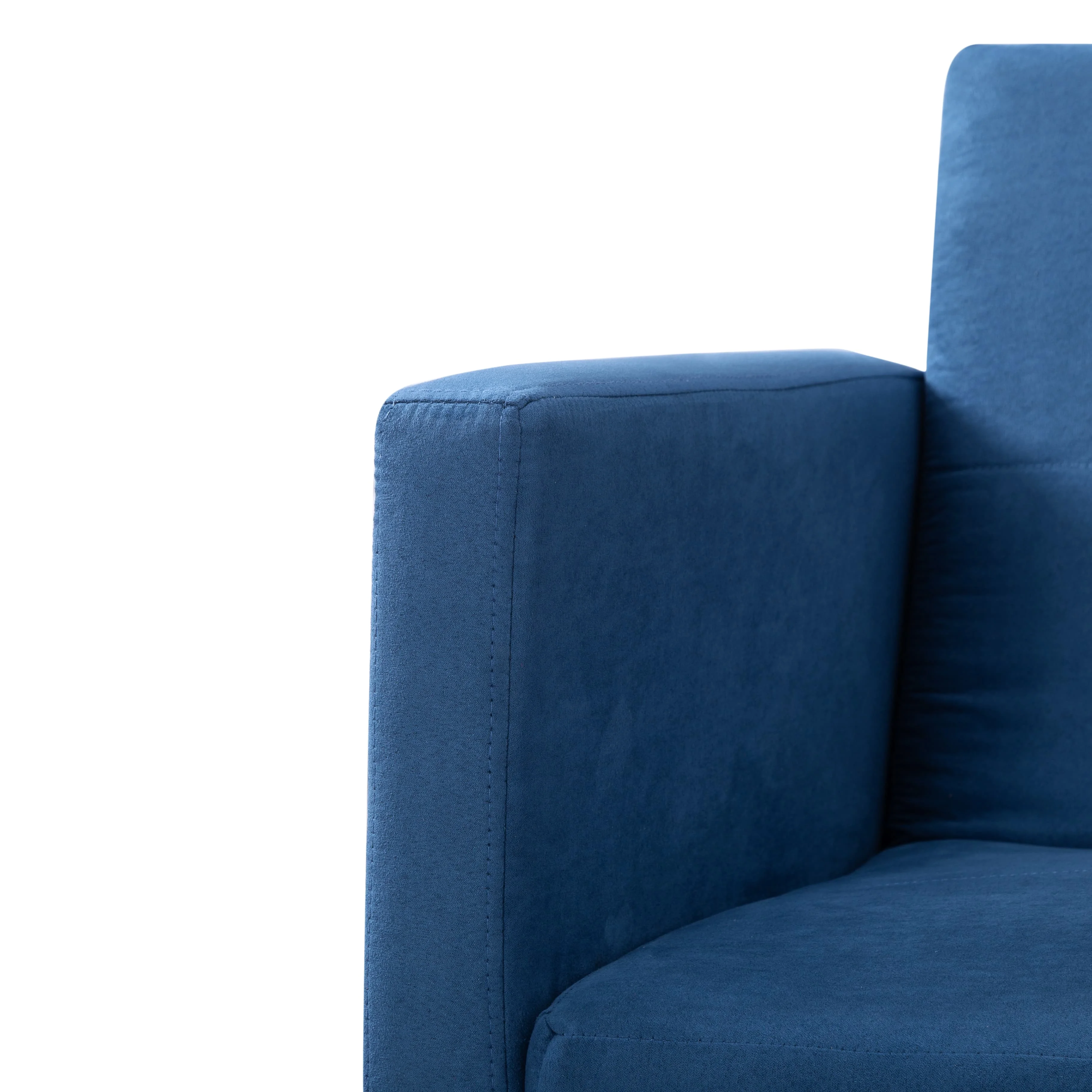 BSHTI 74.8 inch Futon Sofa bed,Modern Adult Sofa,Foam Futon Sleeper for Livingroom(Navy Blue)
