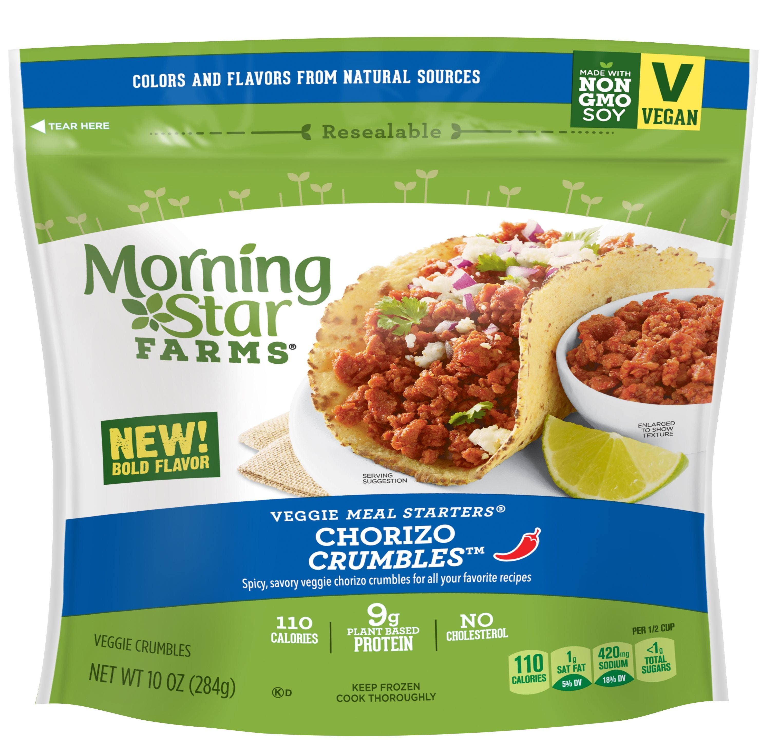 Morningstar Farms Meal Solutions Veggie Chorizo, 10 Ounce - 6 per CASE.