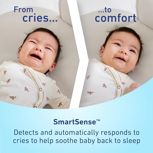 Graco® SmartSense™ Soothing Baby Bassinet – Smart Newborn Bassinet Detects and Automatically Responds to Baby's Cries – for Newborn Babies to 6 Months