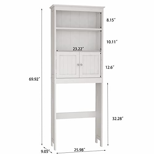 Wooden Bathroom Floor Cabinet Freestanding Storage Cabinet with a Adjustable Shelf for Office,Living Room,Kitchen Room,Entryway