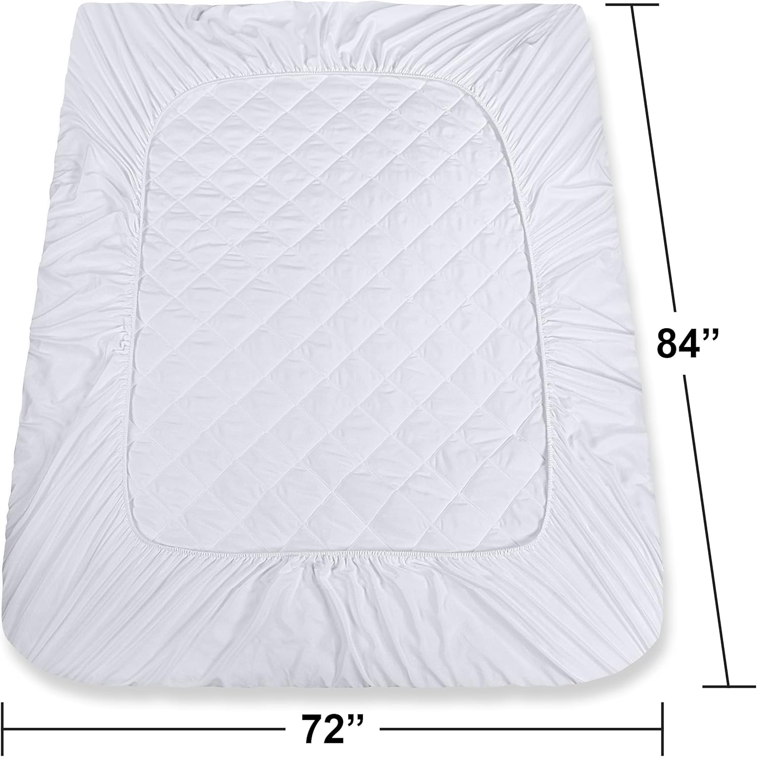 Utopia Bedding Quilted Fitted Mattress Pad (California King) - Elastic Fitted Mattress Protector - Mattress Cover Stretches up to 16 Inches Deep