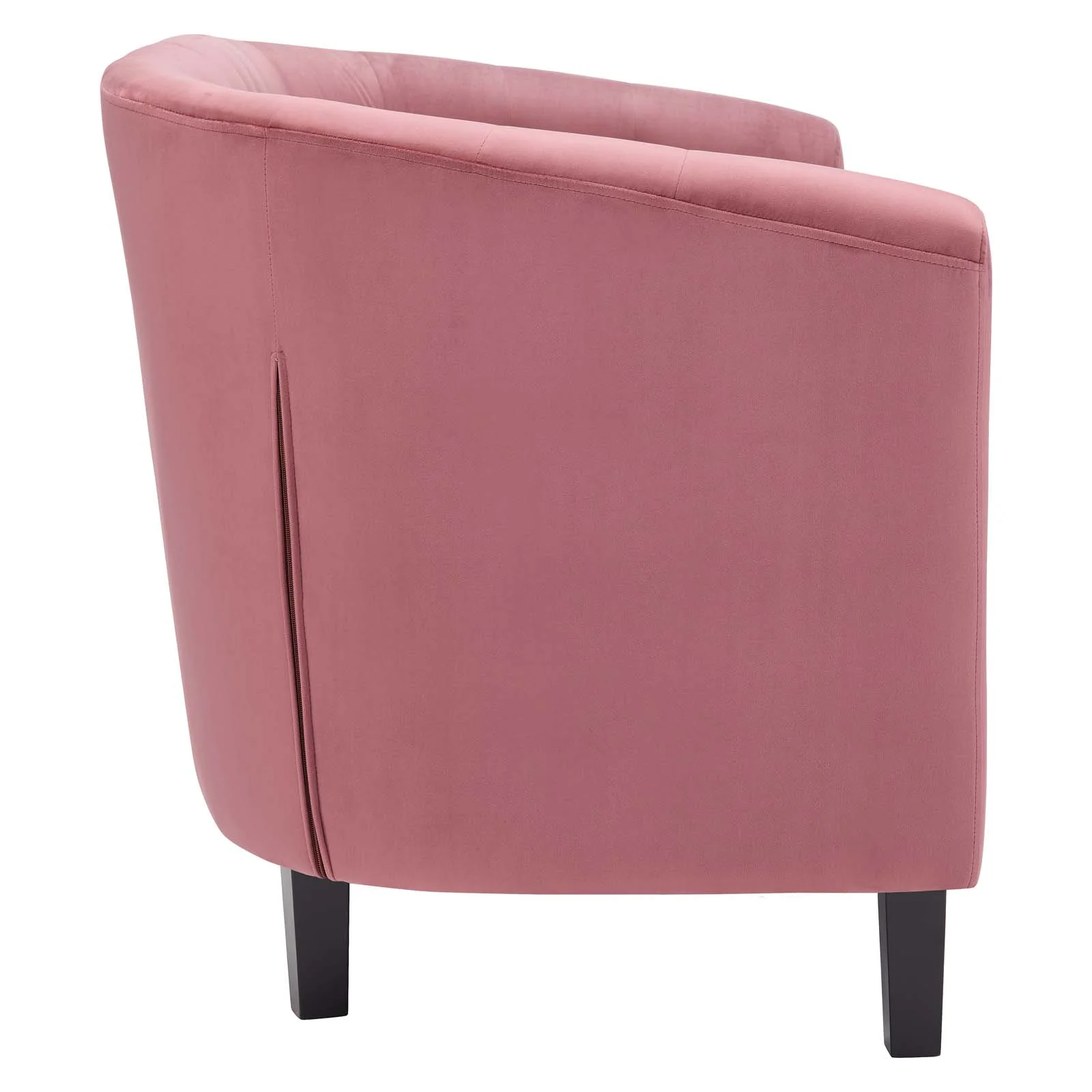 Modway Prospect Performance Velvet Loveseat in Dusty Rose