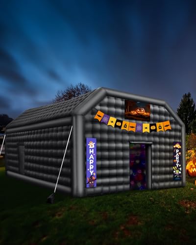 VEVOR Inflatable Nightclub, 26.2 x 19.7 x 13.1 Ft, Blow up Party Tent with Disco Lights & 1100W Blower, Large Inflatable Night Club Tent for Adults