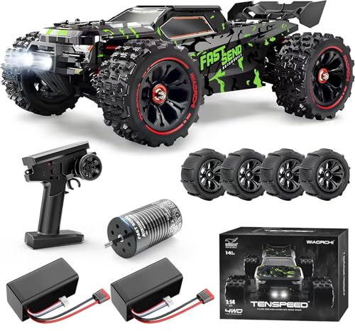 1/14 Brushless RC Cars for Adults Fast 50+ mph, RC Trucks 4x4 Offroad Waterproof, Electric Powered High Speed Remote Control Car