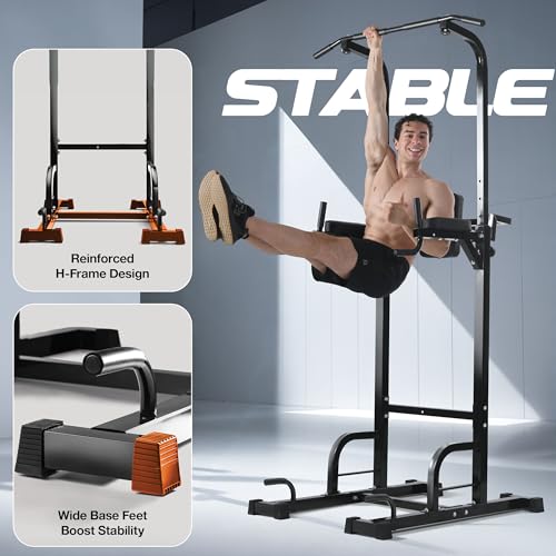 Pull Up Bar Free Standing - Power Tower, Multi-Functional Pullup Dip Station, Calisthenics Equipment Station For Home Gym - 440LBS Capacity