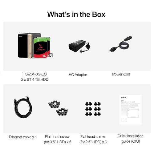 QNAP TS-464-8G-US 4 Bay High-Performance Desktop NAS with Intel Celeron Quad-core Processor