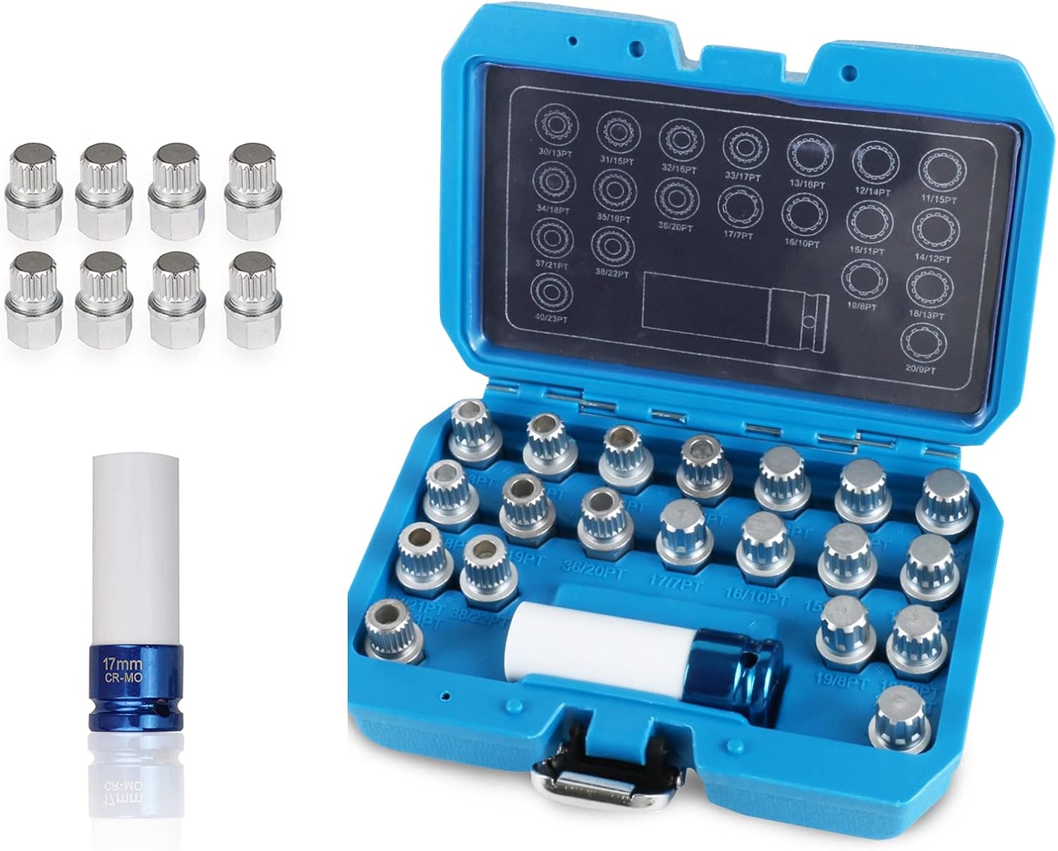 Automotive Wheel Lock Removal Kit Locking Lug Nuts Compatible for BMW Torx Bit Set
