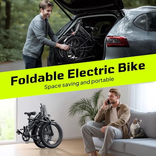TST Folding Electric Bike for Adults, 1000W Peak Motor EBike with 36V 7.8Ah Removable Battery, Max Range 40 Miles 25 MPH Electric Bicycle
