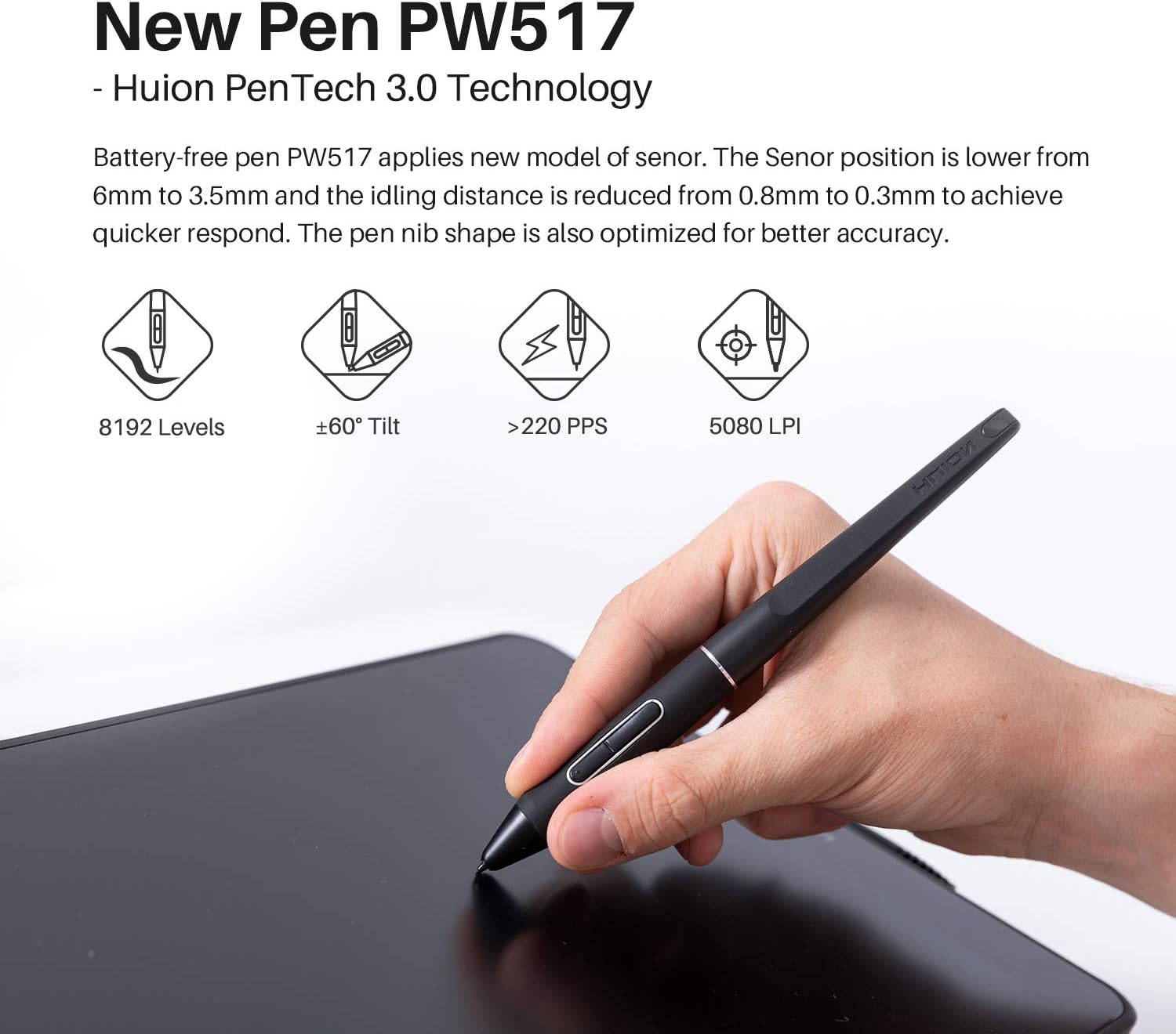 HUION Kamvas 13 Drawing Tablets with Screen Android Supported 13.3 inch Full-Laminated Anti-Glare Pen Display 120% sRGB 8192 Levels Tilt Function