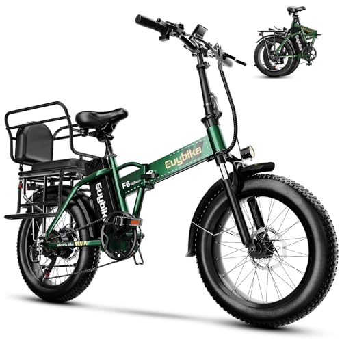 1000W Folding Electric Bike,48V 20AH Removable Battery E Bike,30+MPH,80 Miles Max Range Electric Bike for Adults,20" Fat Tire Foldable ebike