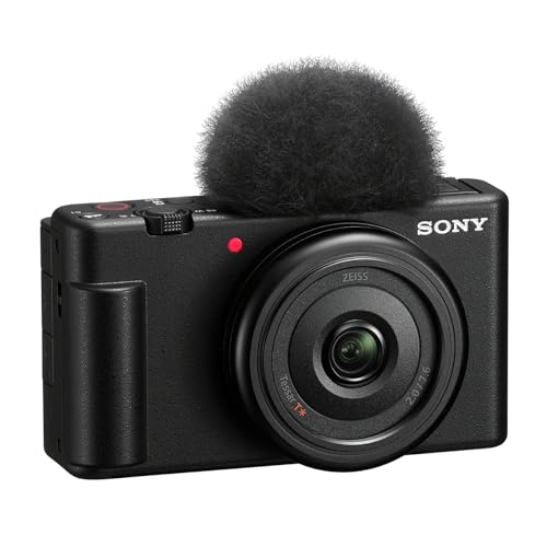 Sony ZV-1F Vlog Camera for Content Creators and Vloggers (Black) Bundle with 128GB SD Card and Compact Camera Case (3 Items)