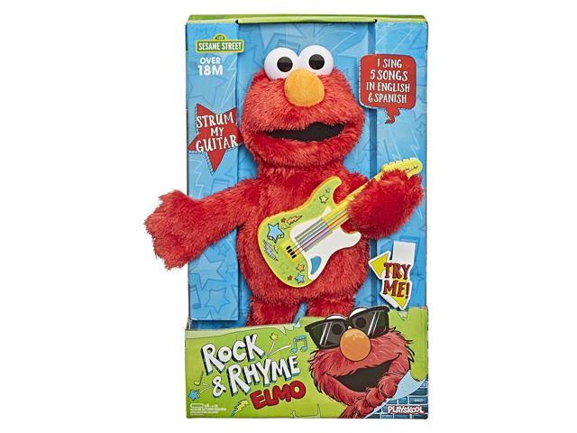 Sesame Street Rock and Rhyme Elmo Talking, Singing 14-inch Plush Toy for Toddlers, Kids 18 Months u0026 Up
