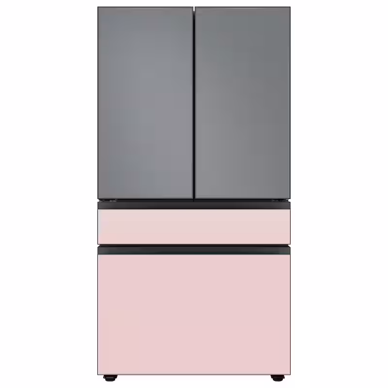 Bespoke Top Panel in Matte Grey Glass for 4-Door French Door Refrigerator