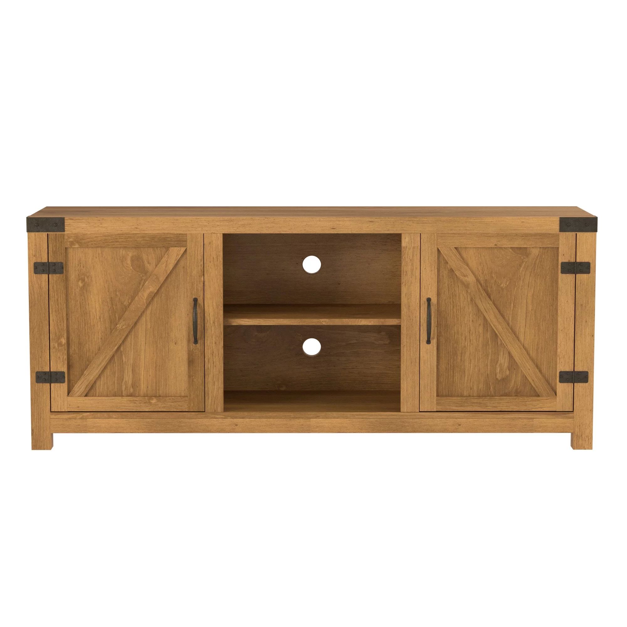 Walker Edison Modern Farmhouse Barn Door TV Stand for TVs up to 65, Grey Wash